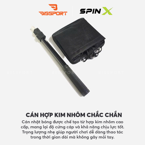 Cây Nhặt Bóng Pickleball/ Tennis Dạng Lưới SpinX Chính Hãng